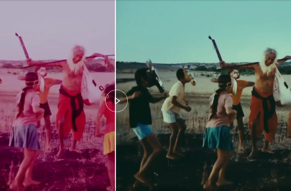 A comparison of the visual before and after restoration | Screengrab/The Film Foundation