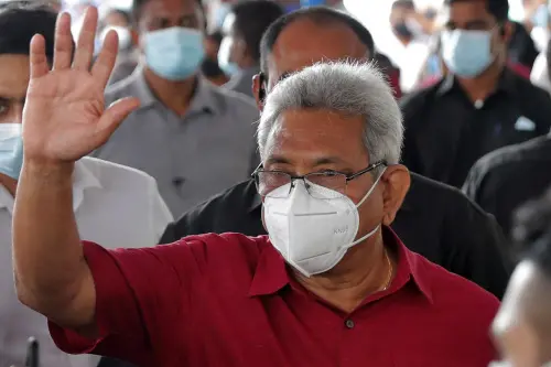 Sri Lanka president hits airport standoff in escape attempt