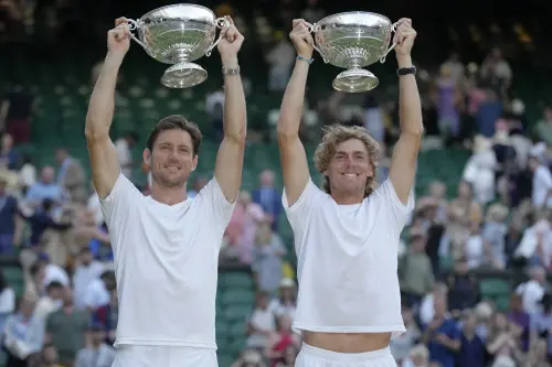 Matthew Ebden, left, and Max Purcell | AP