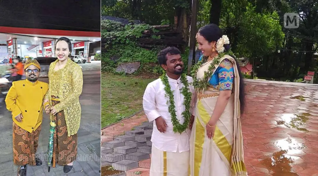 Olympian Akash S Madhavan with wife Dewi Siti Sendari | Photo: Mathrubhumi
