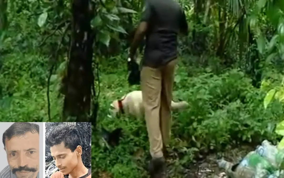 Dog squad inspecting the accident spot