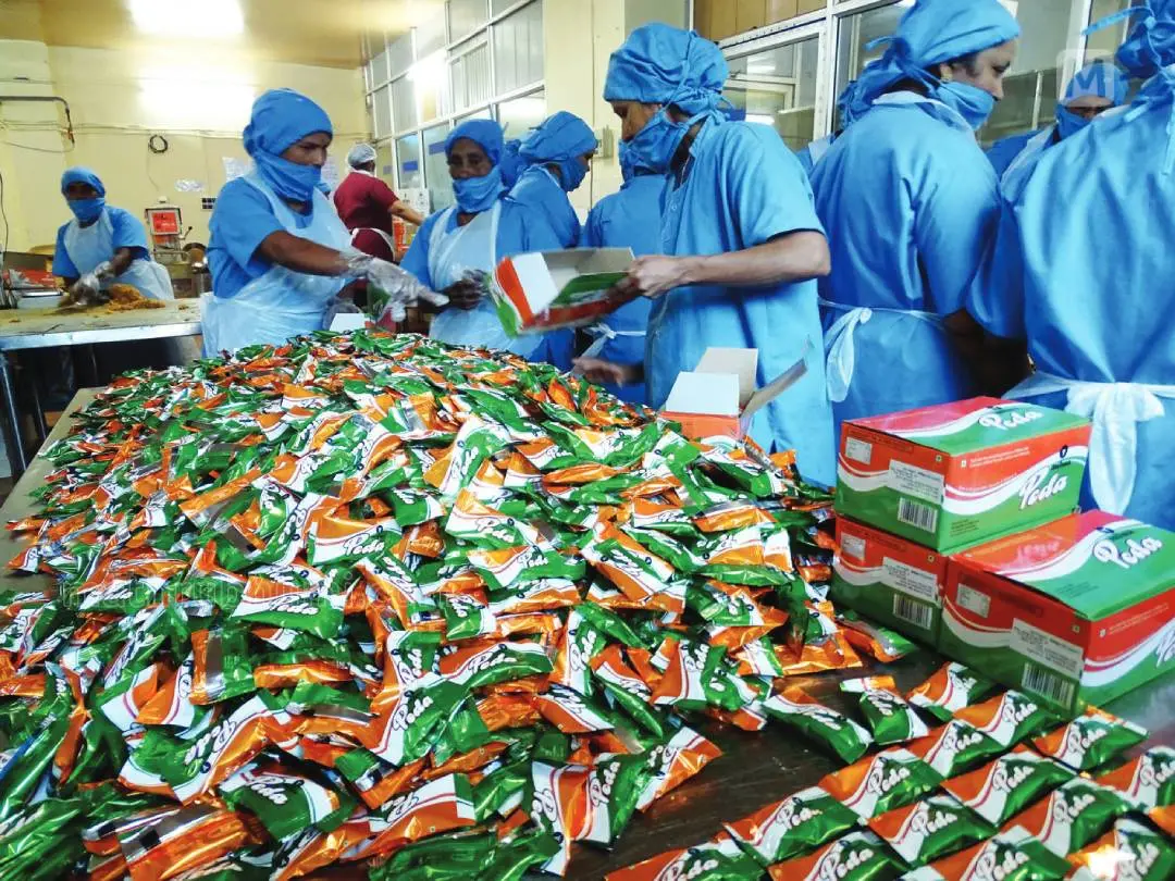 Packing of Milma peda at Beypore Unit in Kozhikode.. Photo: Mathrubhumi Archives
