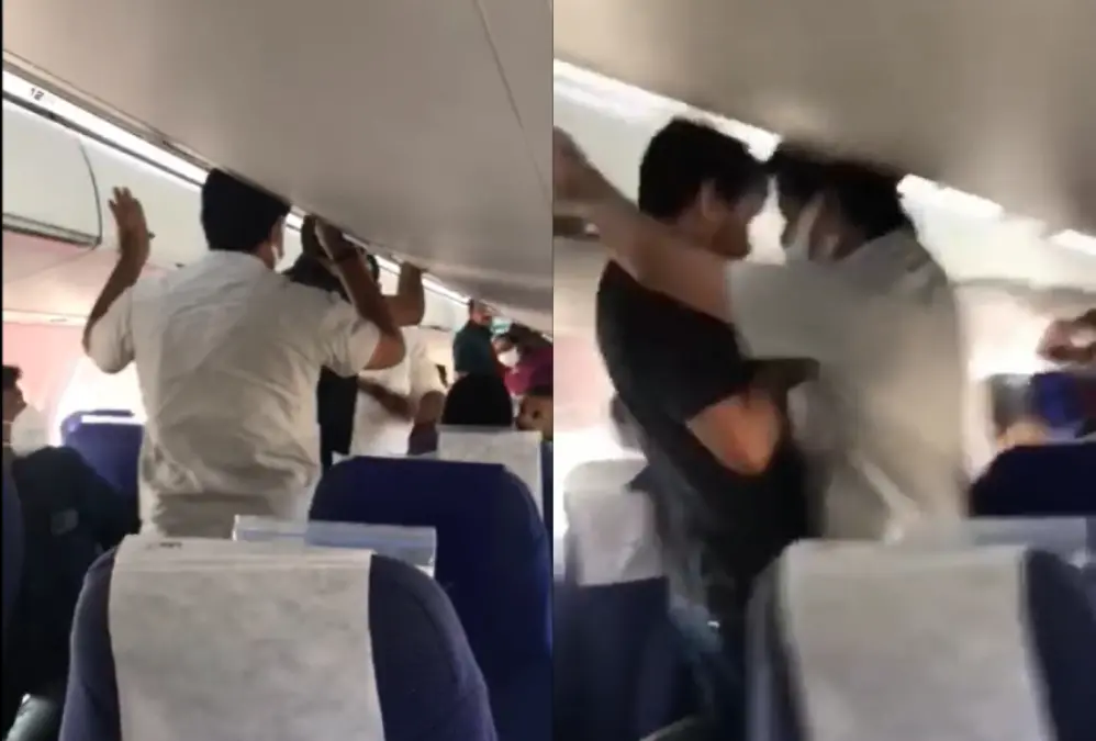 From the visuals of protest against CM on IndiGo flight