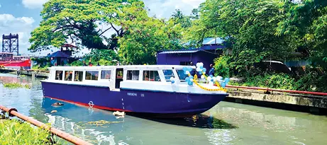 New boat launched by KSINC for Muziris Heritage Project
