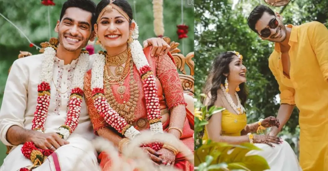 Vishakh Nair and Janapriya. Photo: Instagram/lightsoncreations