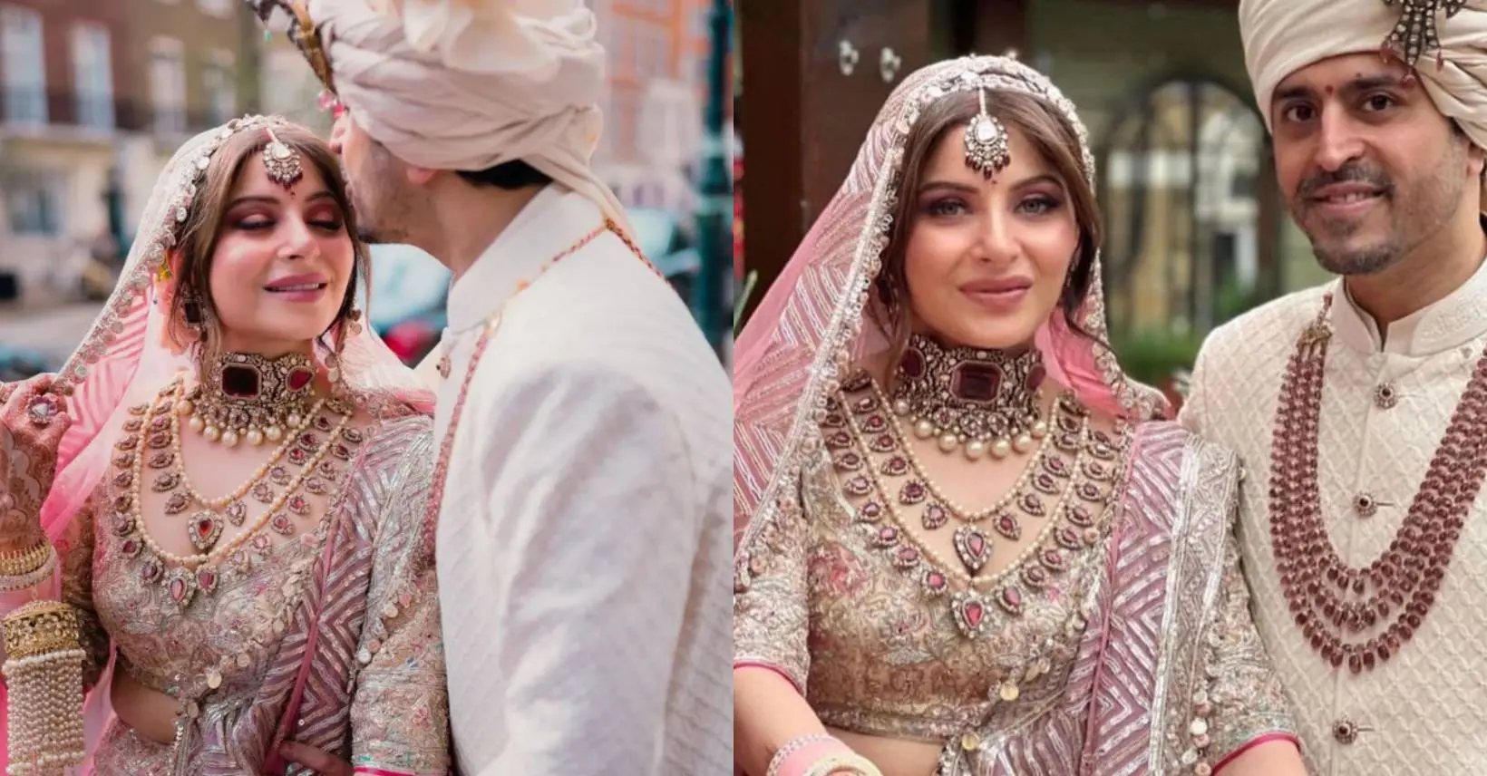 Kanika Kapoor and hubby Gautam on their wedding day. Photo: Instagram