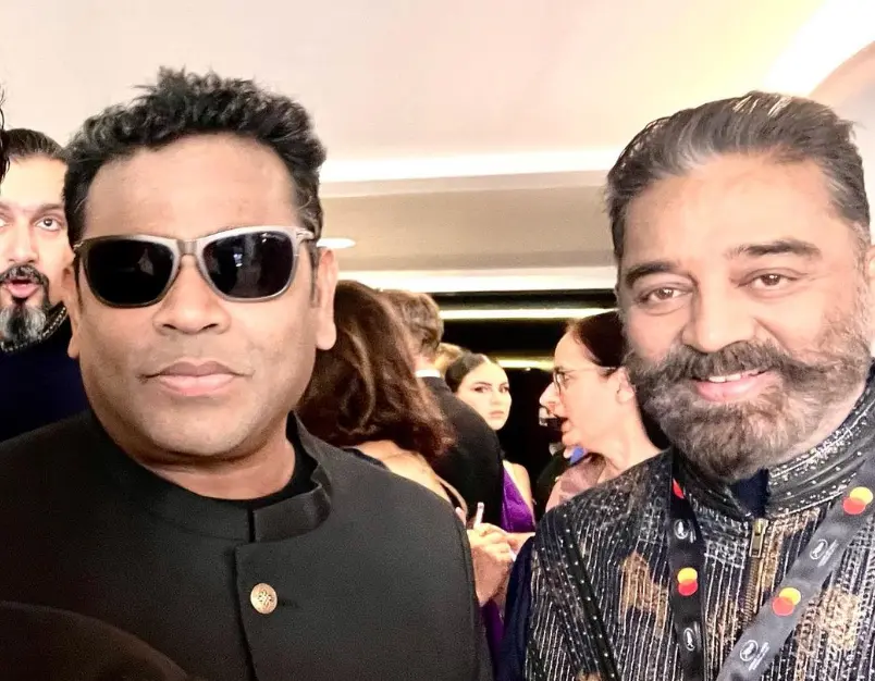 AR Rahman and Kamal Haasan. Photo: Instagram/arrahman