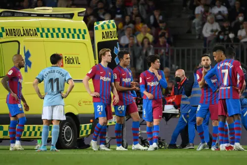 Barcelona win overshadowed by Araujo injury