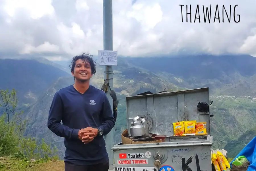 Kumbu keeps travelling with a ‘food stall on bike’