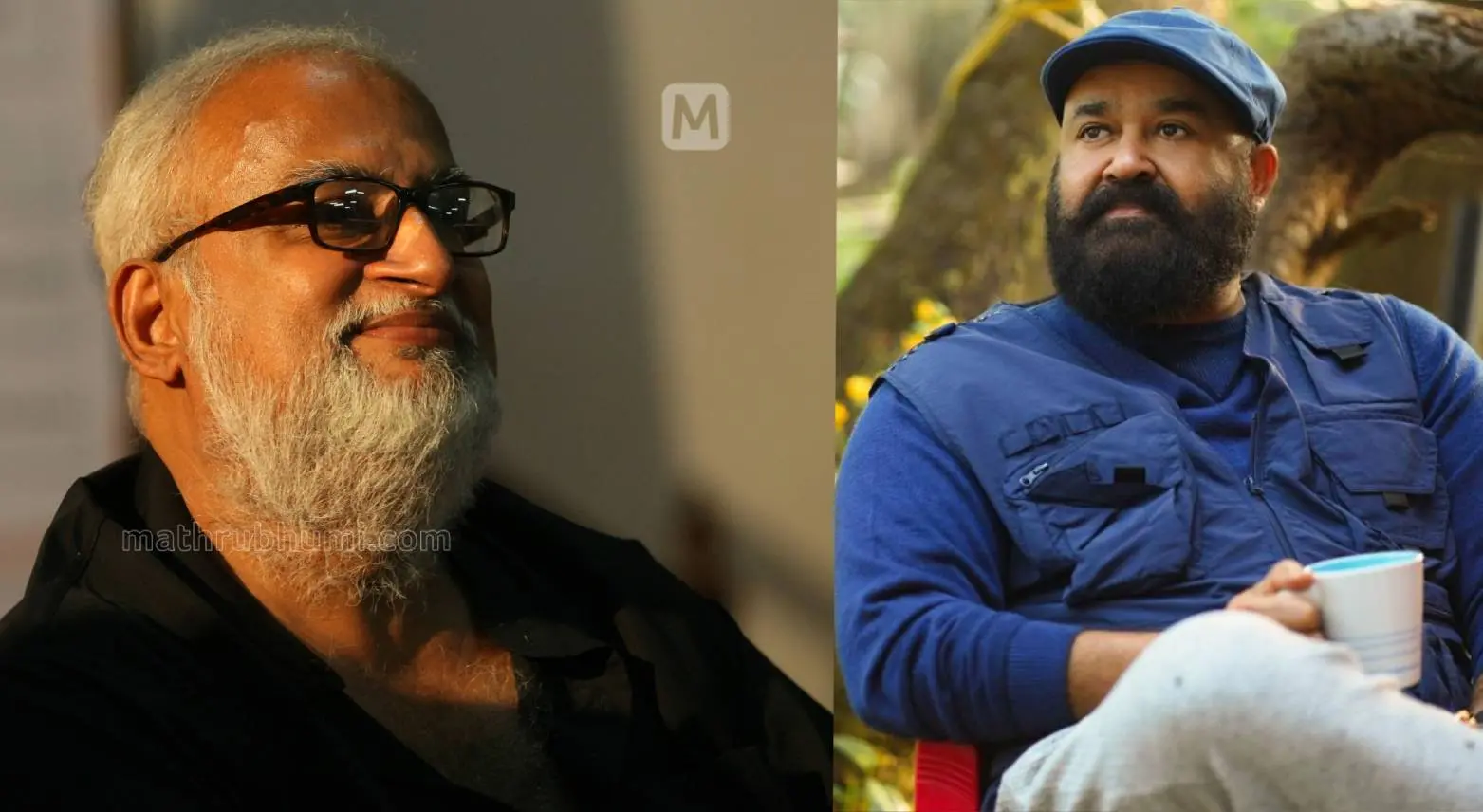 John Paul and Mohanlal. Photo: Mathrubhumi Archives, Instagram/Mohanlal