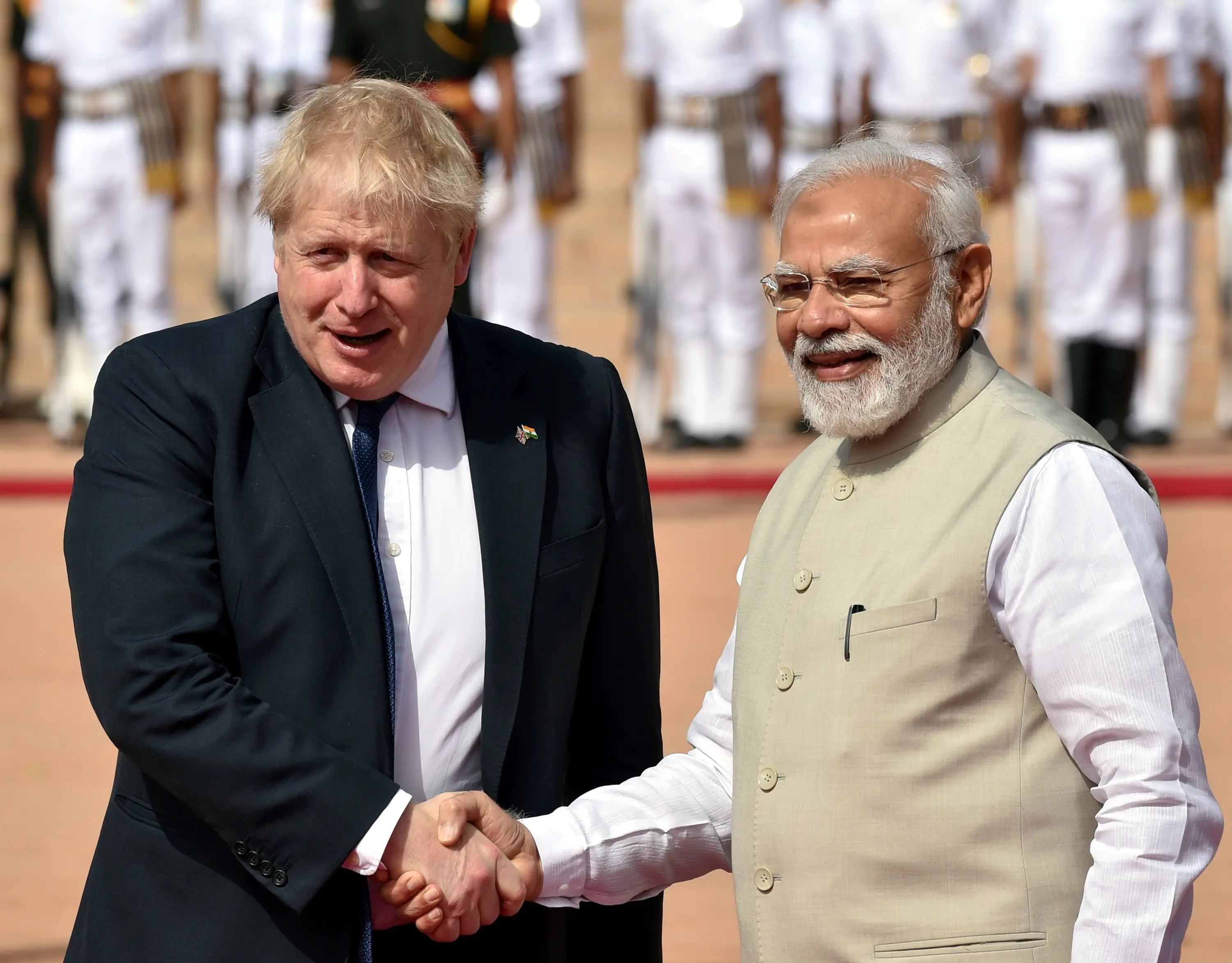 Boris Jhonson and Modi. Photo: PTI