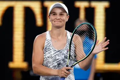 Ashleigh Barty swings back into action, trades tennis for golf