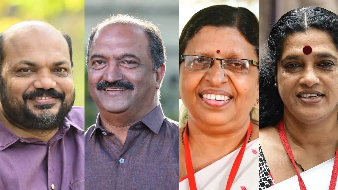 P Rajeeve. KN Balagopal, P Sathidevi and CS Sujatha | Mathrubhumi file photos