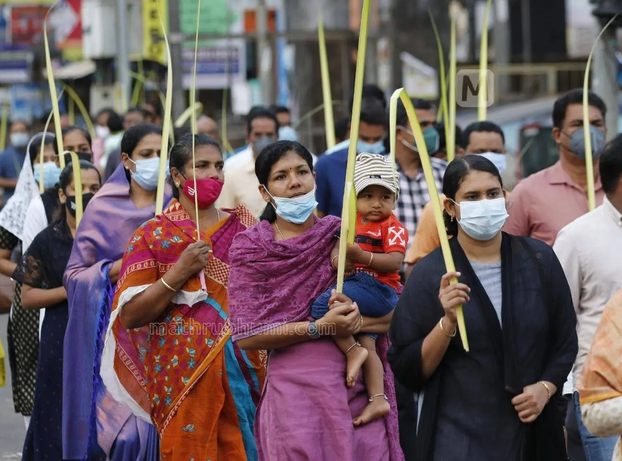 The Plam Sunday procession at Kottakani St Joseph's church, Kasaragod | Photo: Mathrubhumi