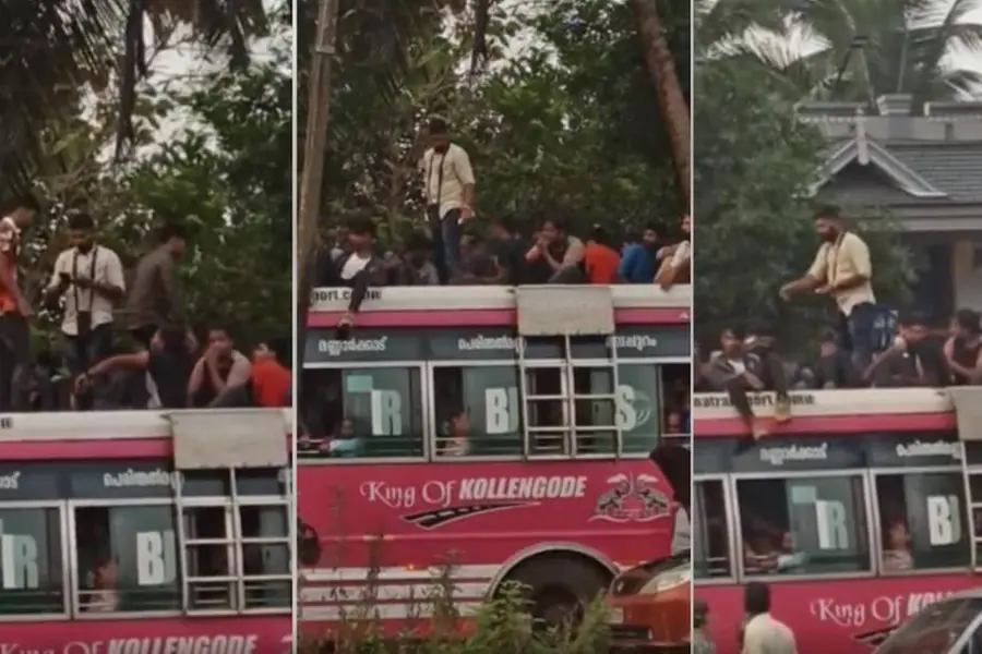 Passengers travel on roof top of bus; MVD suspends licence of bus employees