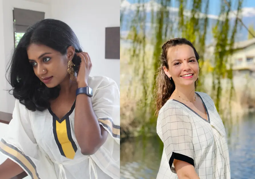 Meenakshi (left), Summer dress designed by Meenakshi's brand 'Anga' (right) | Photo: Special arrangement