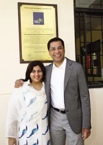 Faizal Kottikkolan and his wife Shabana