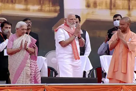 Adityanath takes oath as Uttar Pradesh CM; Maurya, Pathak to be deputy CMs