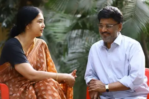 Actress Aishwarya and Bhagyaraj | Photo: Instagram @babuganesh.k