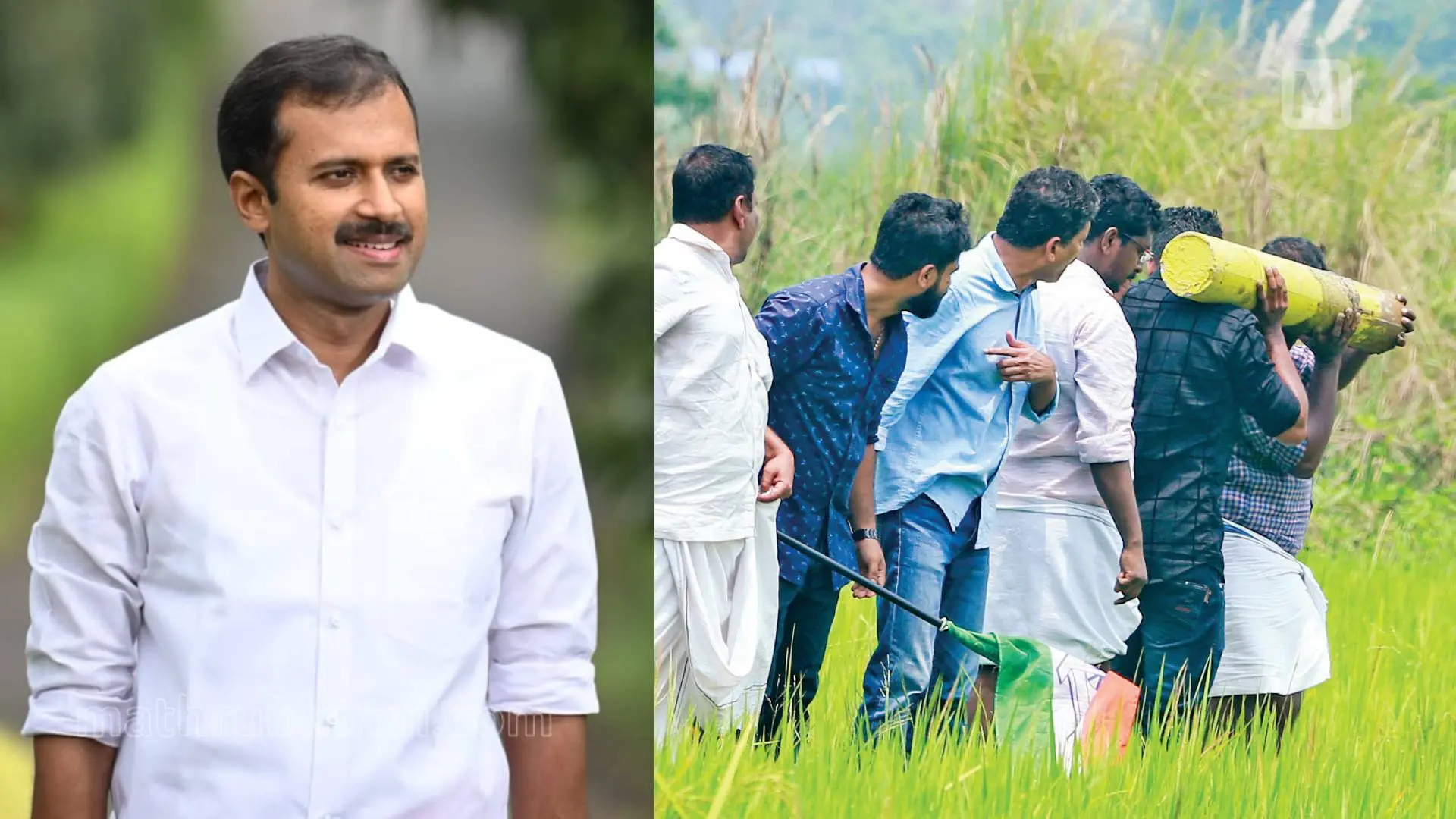 Anoop Jacob, from anti SilverLine protest at Chottanikkara | Photo: Mathrubhumi