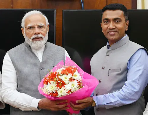 Pramod Sawant with Prime Minister Narendra Modi | Photo: ANI