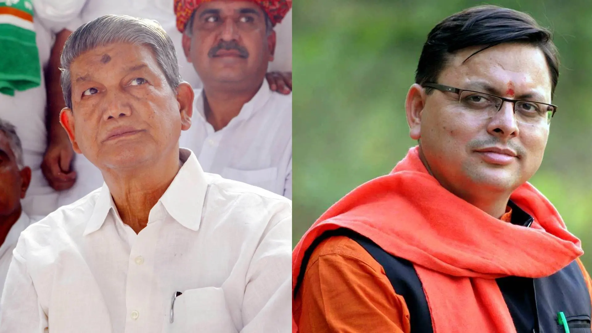 Harish Rawat, Pushkar Singh Dhami