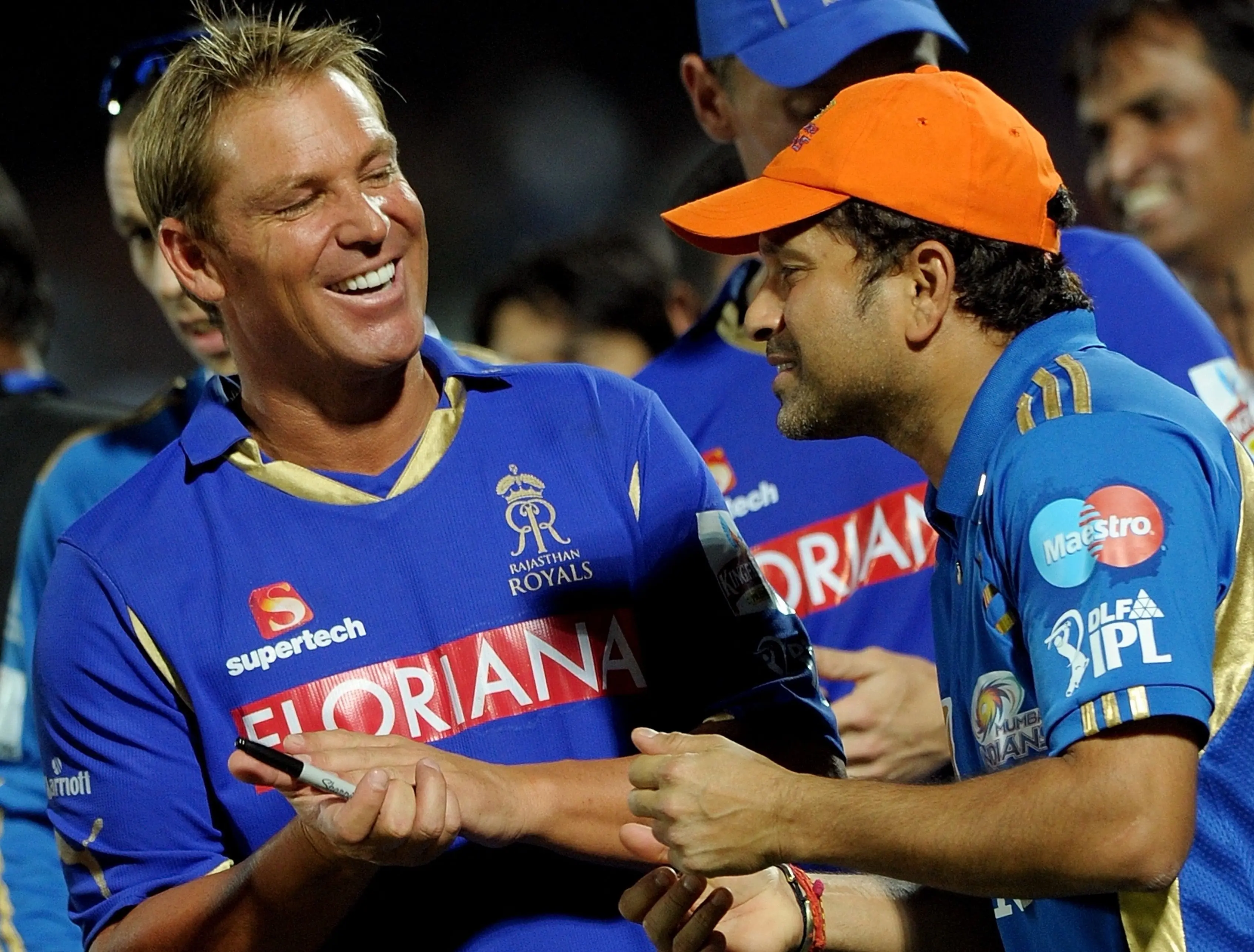 Shane Warne with Sachin