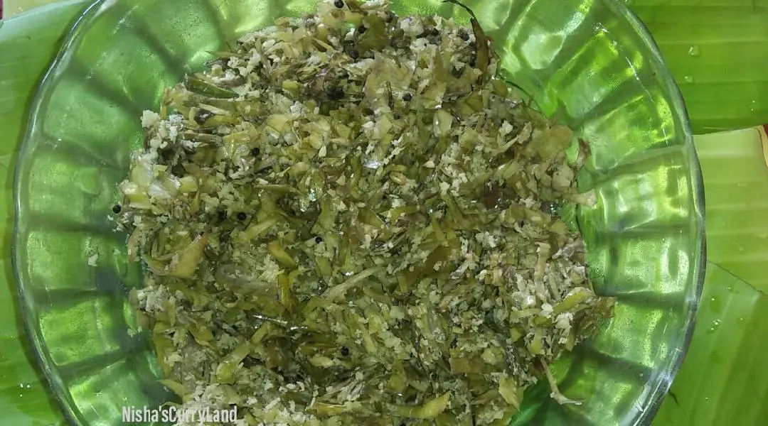 Tender banana leaves fry
