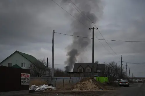 First day of attack claims more than 100 Ukrainians as Russia moves to seize major cities