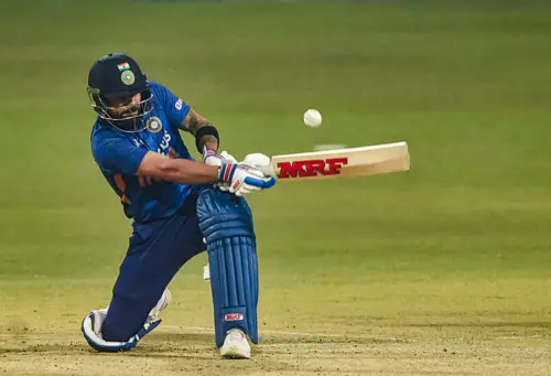 Virat Kohli plays a shot during 2nd T20 cricket match against West Indies