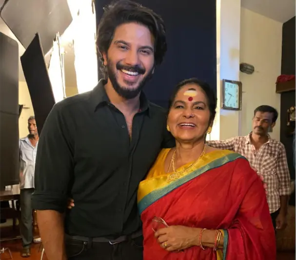 Actor Dulquer Salmaan with KPAC Lalitha | Photo: Instagram @dqsalmaan