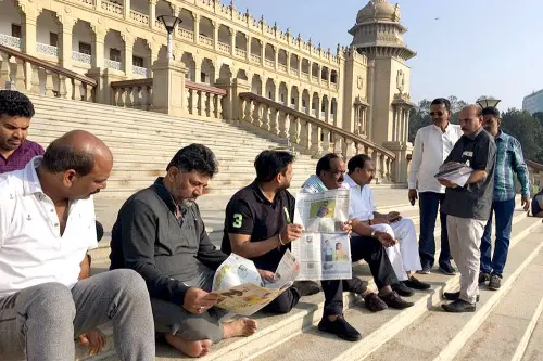 Congress protests in Karnataka demanding Eshwarappa's resignation over saffron flag remark
