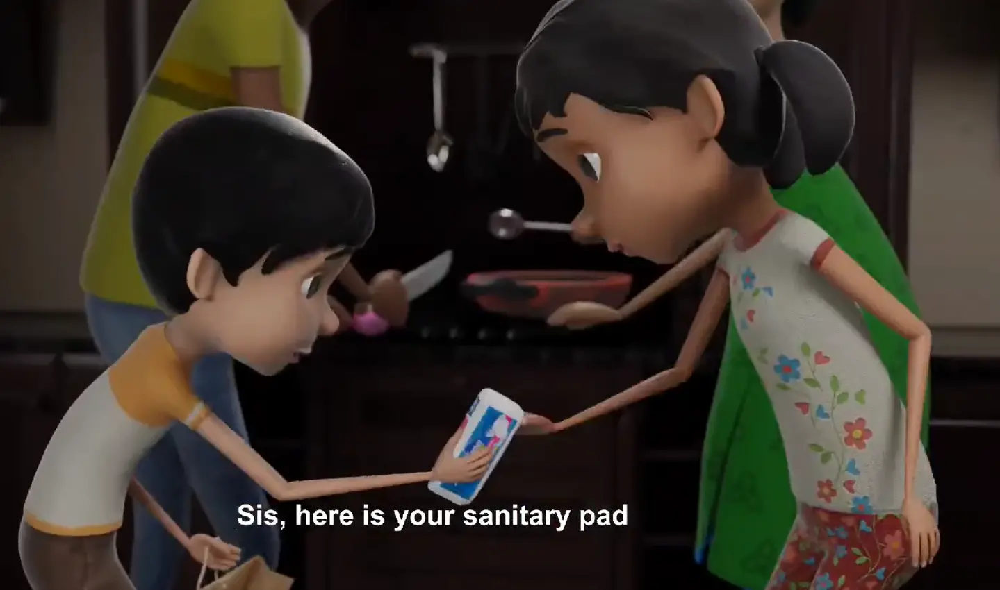 Screengrab from the short film
