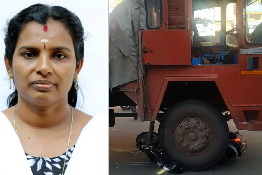Woman on scooter run over by lorry in Kottayam