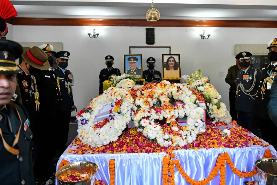 CDS Bipin Rawat, his wife laid to rest with full military honours
