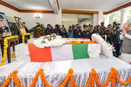 HM Shah, NSA, Rahul Gandhi pay last respects to CDS Rawat, his wife