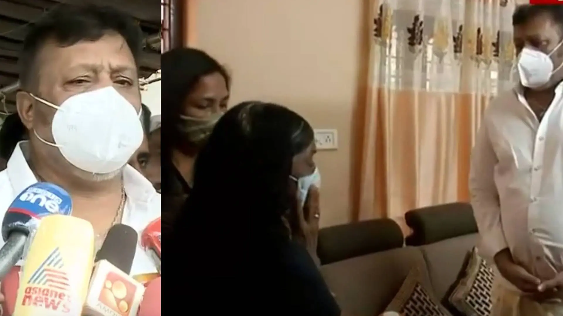 Suresh Gopi visiting Ranjith Sreenivasan | Photo: Screengrab