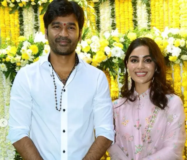 Dhanush and Samyuktha. Photo: Instagram/iamsamyuktha_/
