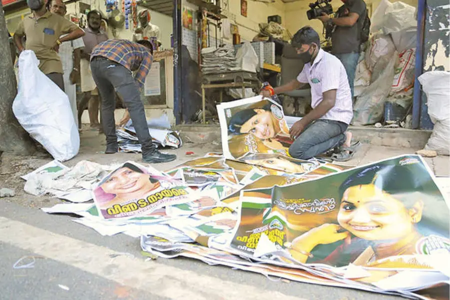 Congress to probe how unused election posters of Veena S Nair landed in scrap shop
