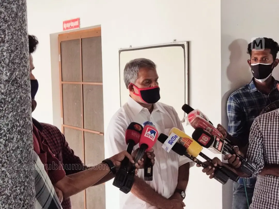 A Vijayaraghavan addressing media in Alappuzha | Photo: C Biju | Mathrubhumi