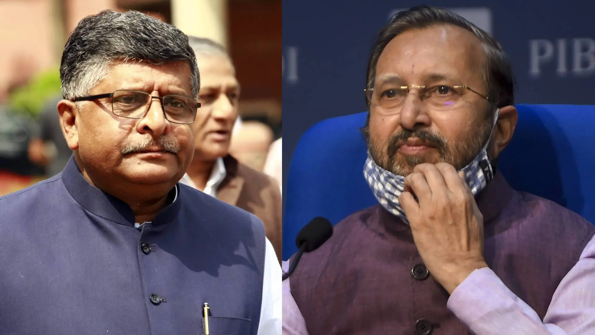 Ravi Shankar Prasad, Prakash Javadekar | Photo: Mathrubhumi, PTI