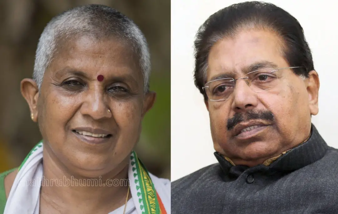 ലതിക സുഭാഷ്, പി.സി. ചാക്കോ| Photo: Mathrubhumi