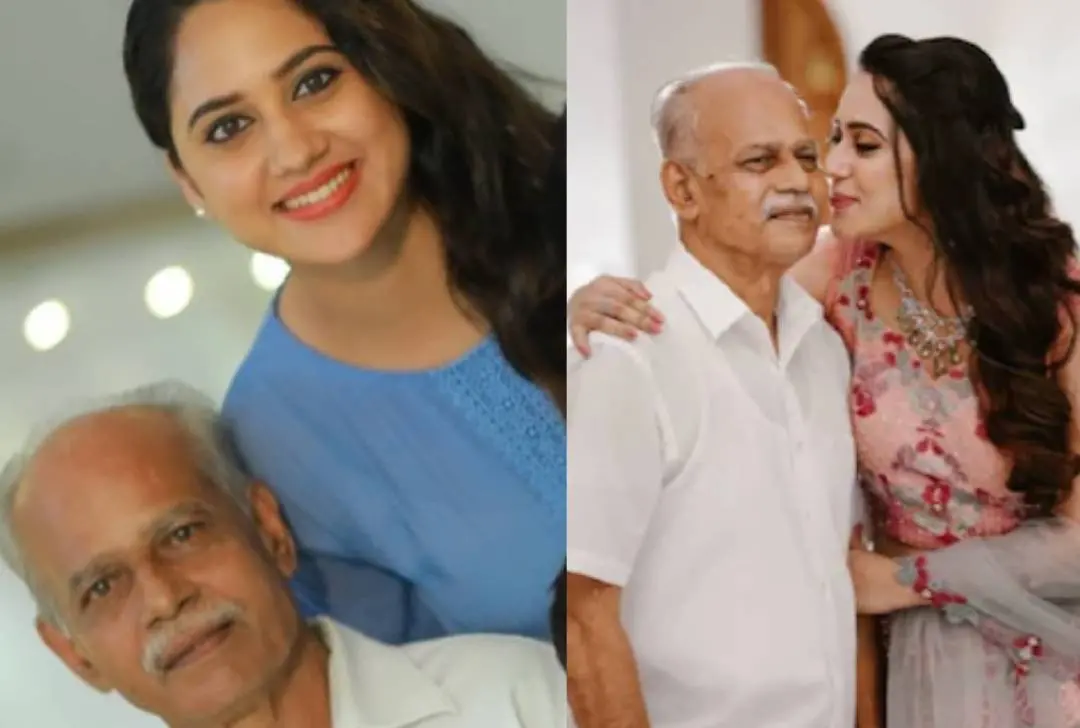Miya George with her father George Joseph
