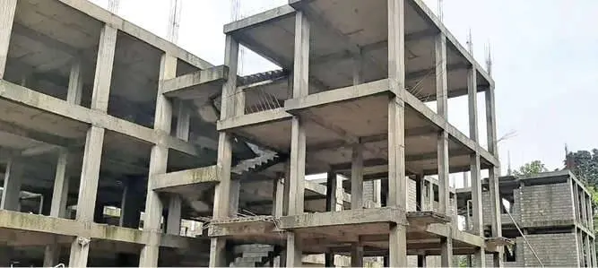 The controversial apartment complex being built at Wadakkanchery under the Life Mission Project | Photo: Mathrubhumi