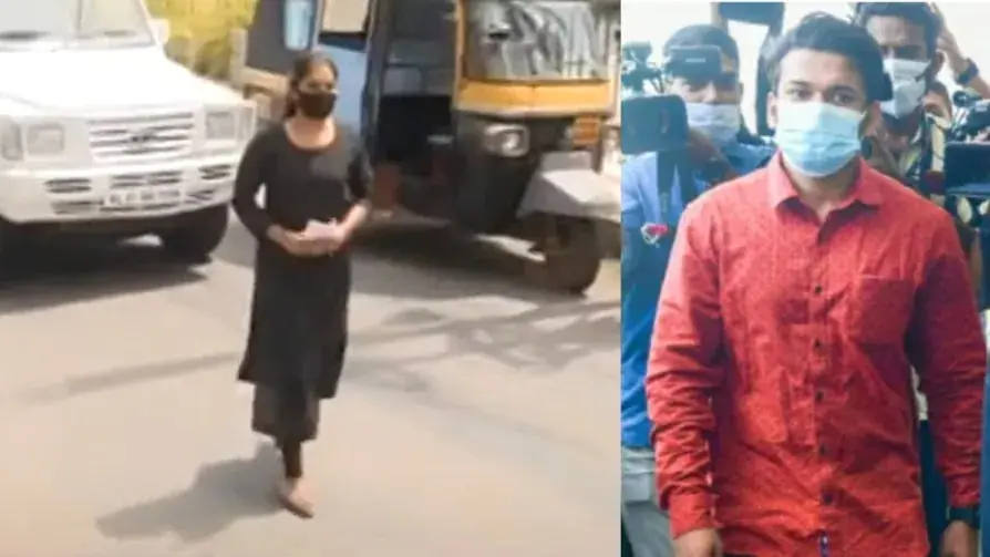 അര്‍ജുന്‍ ആയങ്കിയുടെ ഭാര്യ അമല മുന്‍പ് കസ്റ്റംസിന് മുന്നില്‍ ചോദ്യം ചെയ്യലിന് ഹാജരായപ്പോള്‍, അര്‍ജുന്‍ ആയങ്കി