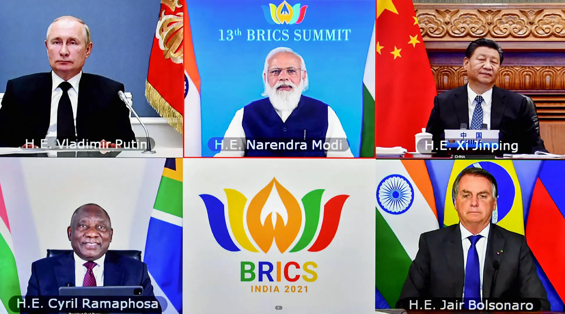Prime Minister Narendra Modi chairs the 13th BRICS Summit, through video conferencing, in New Delhi | Photo: PTI