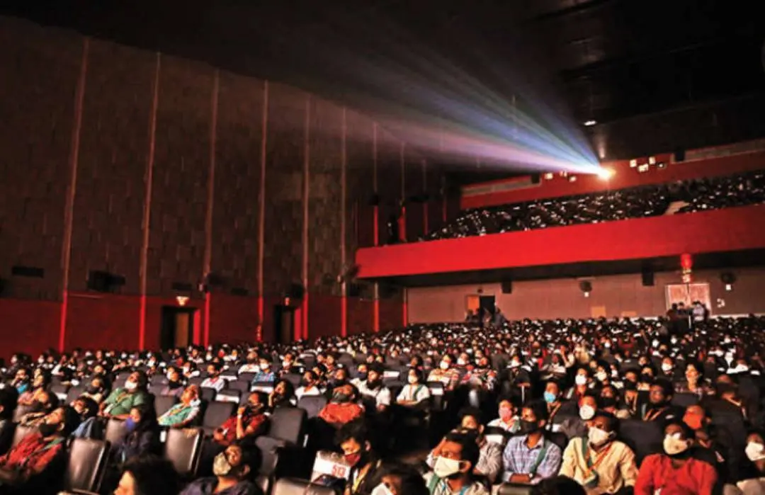 Packed audience inside theatre at IFFK