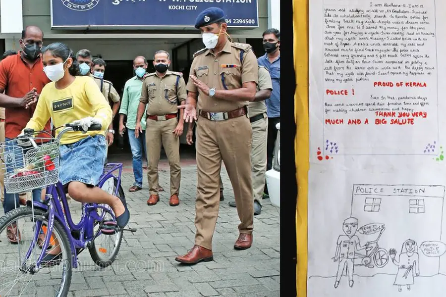 My police uncles are superb, says Keerthana to Ernakulam police