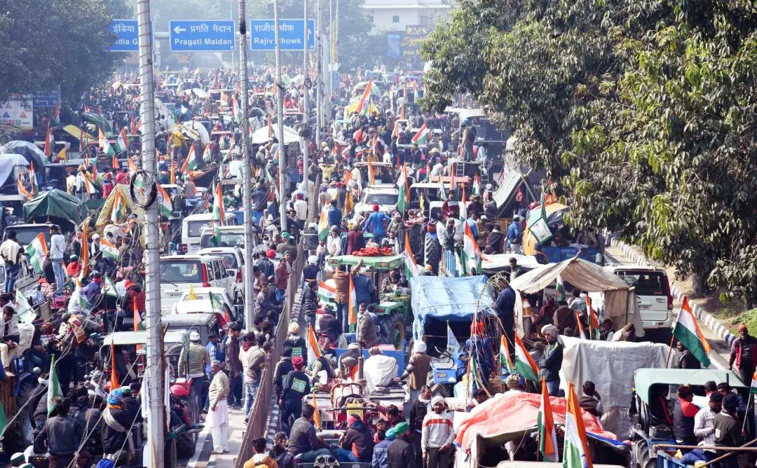 The tractor rally staged by protesting farmers | Photo: PTI