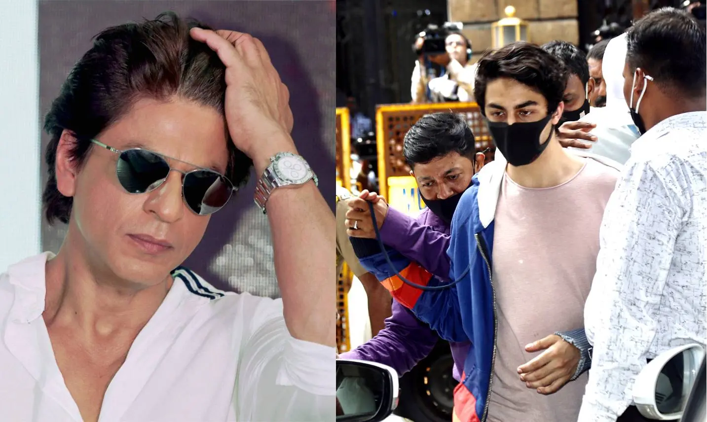 SRK and son Aryan Khan | Photo: PTI|ANI